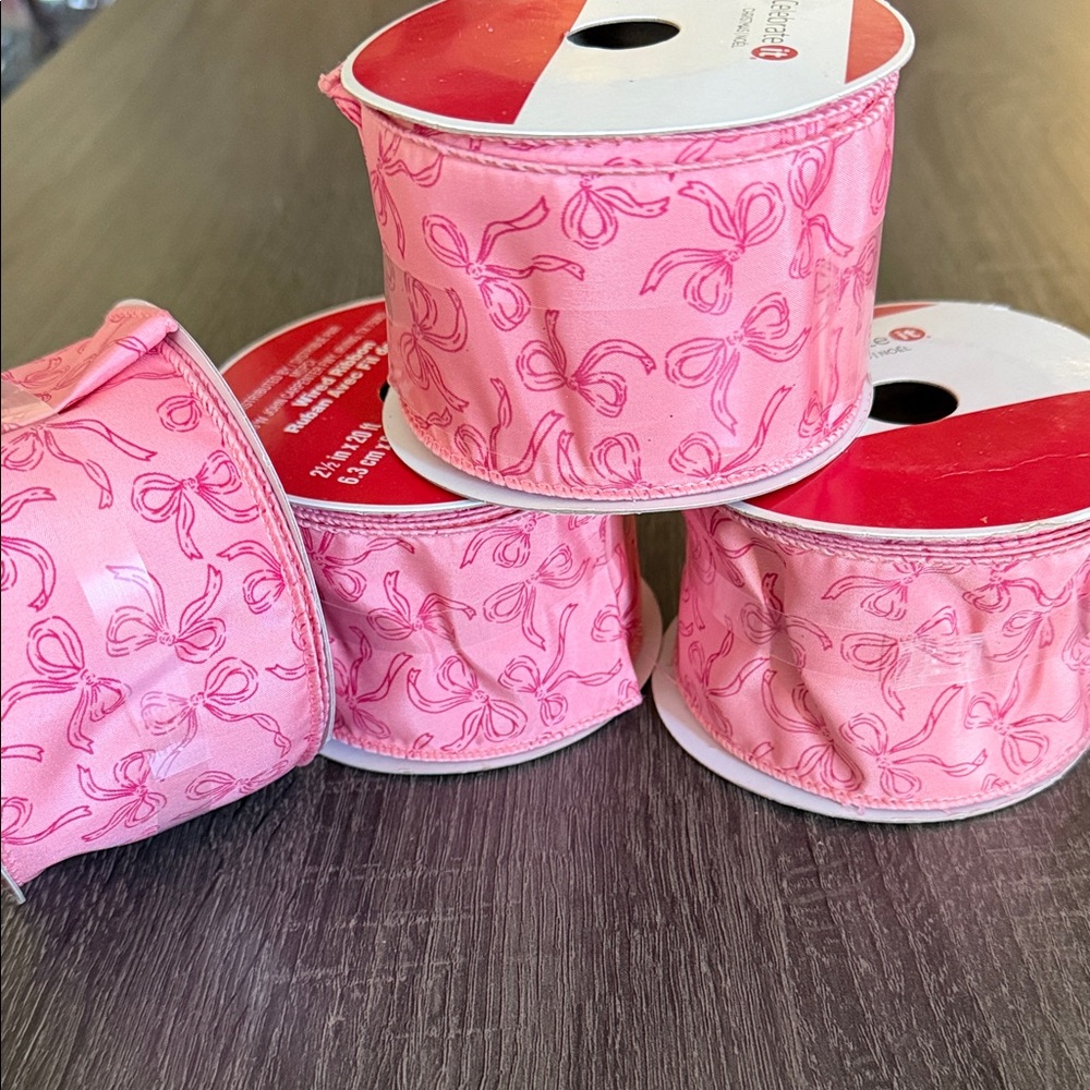 Pink Ribbon with Bow Design